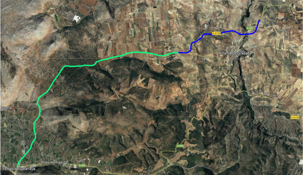 Mapa variante Alhama Zafarraya