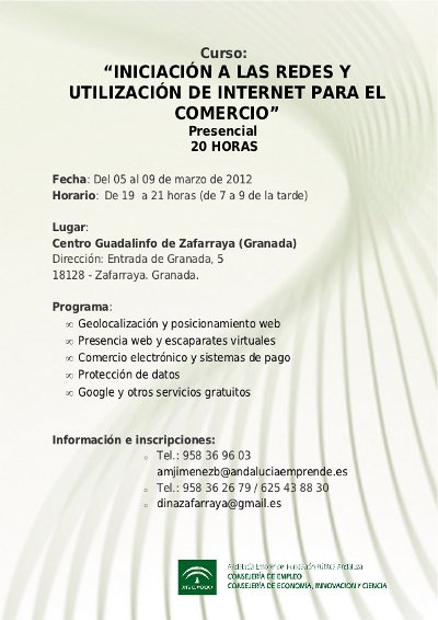 Curso de iniciación a las redes y utilizacion de internet para el comercio electrónico